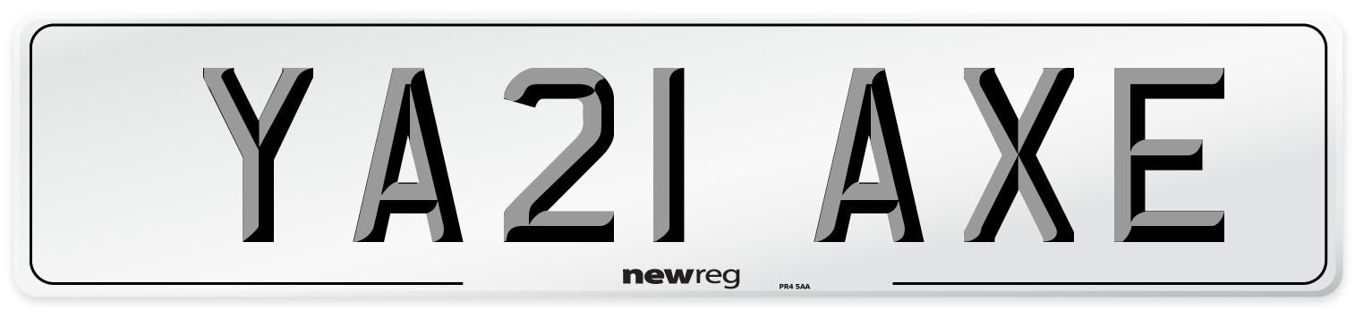 YA21 AXE Number Plate from New Reg
